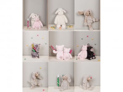 Pudel mjukisdjur Les Tout Doux Moulin Roty två storlekar