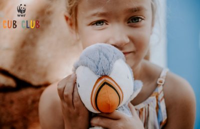 Lunnefågel mjukisdjur Pippin Puffin WWF Cub Club
