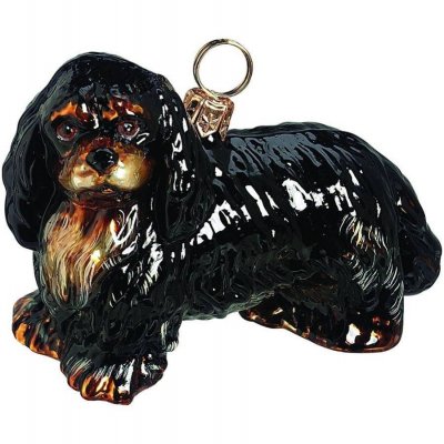 Cavalier king charles spaniel black/tan julprydnad 2