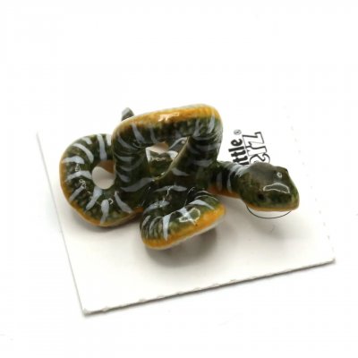 Boaorm miniatyr porslinsfigur Emerald Tree Boa