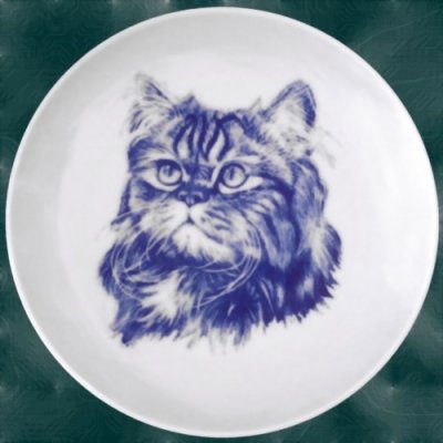 Katt prydnadstallrik Lekven 2006