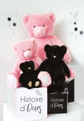 Nallebjörn mjukisdjur Bear Collection svart 40 cm DouDou