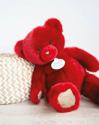 Nallebjörn mjukisdjur Bear Collection röd 37 cm DouDou