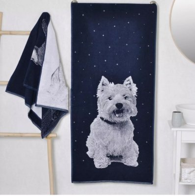 West highland white terrier handduk 100% bomull