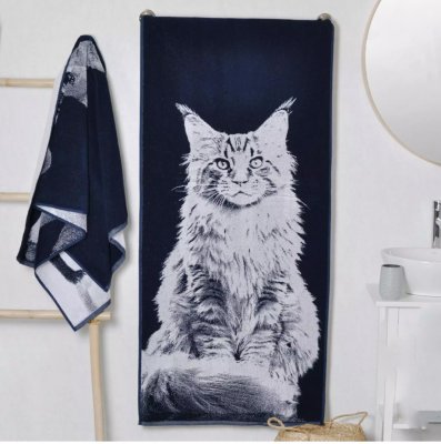Maine Coon handduk 100% bomull