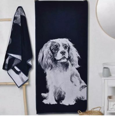 Cavalier king charles spaniel handduk 100% bomull