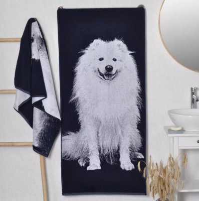 Samojedhund handduk 100% bomull 2
