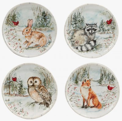 Förrättstallrik med djurmotiv 21,5 cm Winters Walk