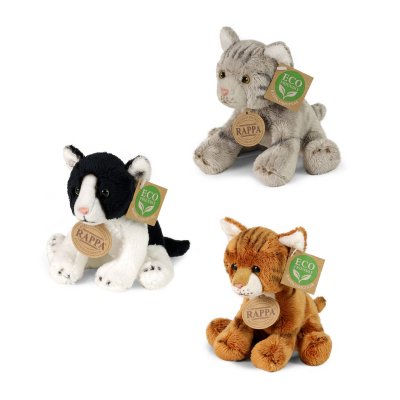 Katt mjukisdjur 14 cm olika färger Rappa x