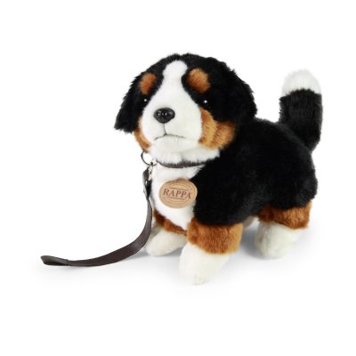 Berner sennenhund mjukisdjur med koppel 22 cm Rappa