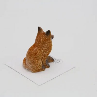 Räv miniatyr porslinsfigur Brush