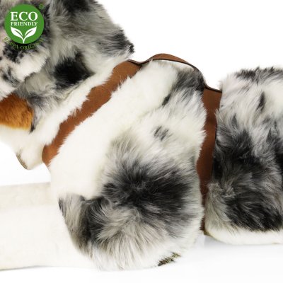 Australian shepherd mjukisdjur med sele 61 cm Rappa