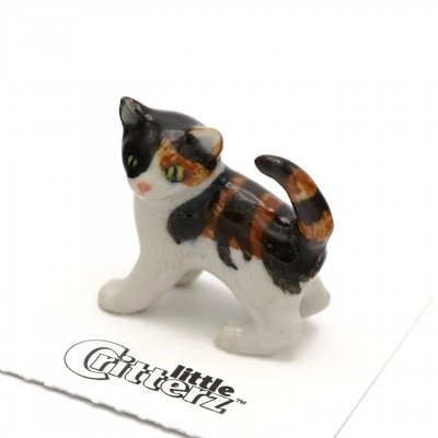 Calico kitten miniatyr porslinsfigur Holly