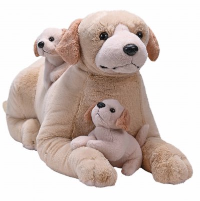 Labrador retriever (gul) mjukisdjur med valpar Jumbo Wild Republic