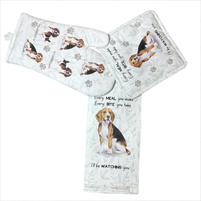 Basset hound köksset grytlapp/vante/handduk