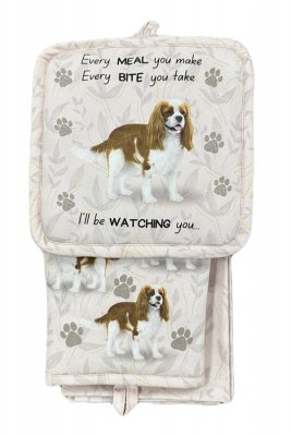 Cavalier king charles spaniel köksset grytlapp/vante/handduk