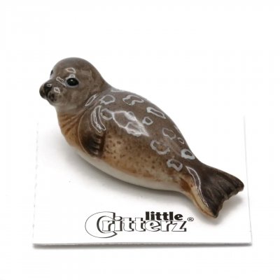 Säl miniatyr porslinsfigur Chukchi Ringed Seal