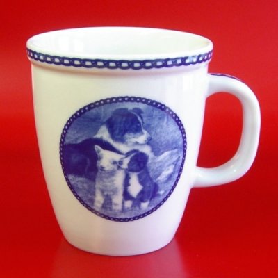 Border collie porslinsmugg Lekven design