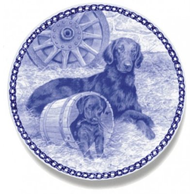 Flatcoated retriever prydnadstallrik Lekven 3025