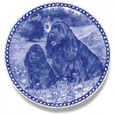 Sussex spaniel prydnadstallrik Lekven 3062