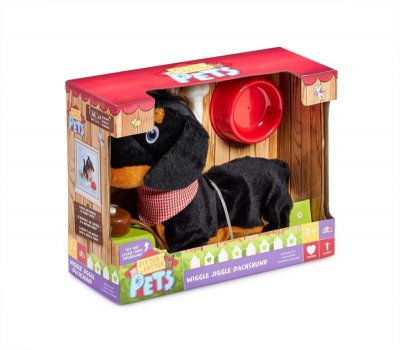 Tax (korthårig) mjukisdjur Happy Pets Wiggle Jiggle Dachshund