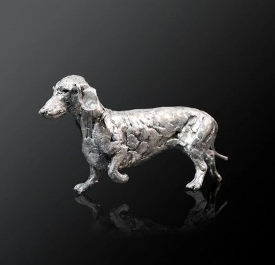Tax (korthårig) miniatyr av brons Richard Cooper Bronze