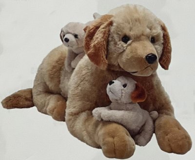 Golden retriever mjukisdjur med valpar Jumbo Wild Republic
