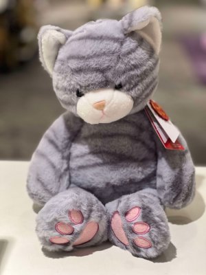 Katt mjukisdjur grå Love to hug Keel Toys x