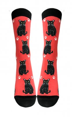 Katt strumpor svart 1-pack ES 1