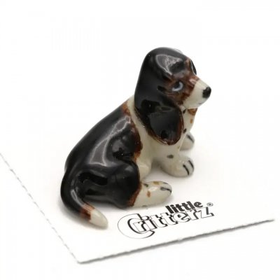 Basset hound miniatyr porslinsfigur Napoleon