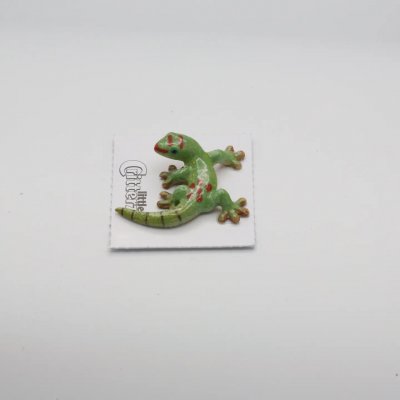 ödla miniatyr porslinsfigur Gold Dust Day Gecko