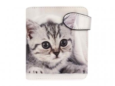 Kattunge grå plånbok