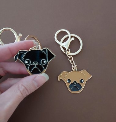 Petit brabancon nyckelring av emalj PP