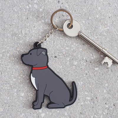 Staffordshire bullterrier nyckelring Sweet William