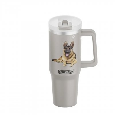 Tysk schäferhund 3D printad termosmugg ca 1200 ml Serengeti