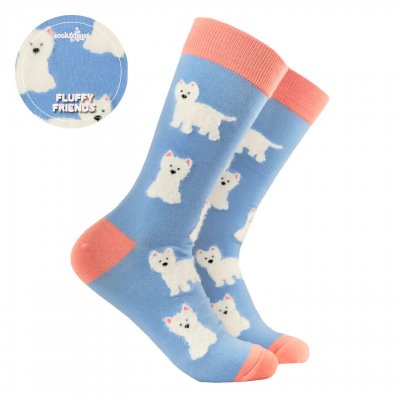 West highland white terrier strumpor 2-pack fluffy 1 Soctopus