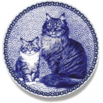 Maine coon prydnadstallrik Lekven 6002