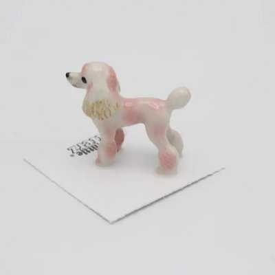 Pudel miniatyr porslinsfigur Pink Poodle