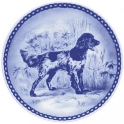 Kleiner münsterländer prydnadstallrik Lekven 7012