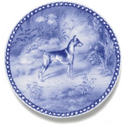 Dvärgpinscher prydnadstallrik Lekven 7054