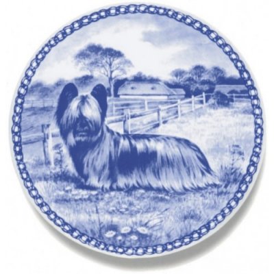Skyeterrier prydnadstallrik Lekven 7069