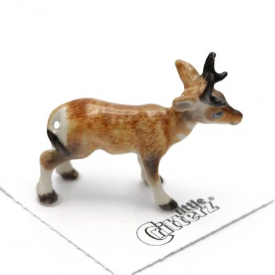 Antilop miniatyr porslinsfigur Flash Pronghorn