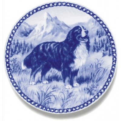 Berner sennenhund prydnadstallrik Lekven 7175