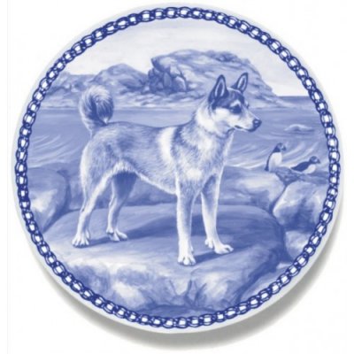 Norsk lundehund prydnadstallrik Lekven 7187