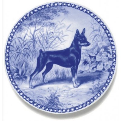 Dvärgpinscher prydnadstallrik Lekven 7191