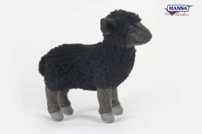 Lamm mjukisdjur 18 cm 7193 Little Black Lamb Hansa