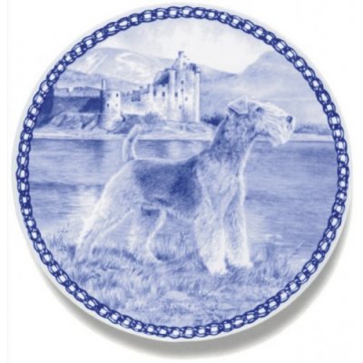 Lakelandterrier prydnadstallrik Lekven 7212