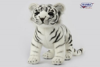 Vit tiger mjukisdjur 33 cm 7306 Hansa