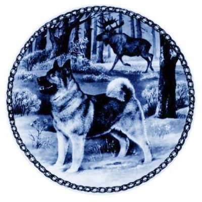 Norsk älghund prydnadstallrik Lekven 7319