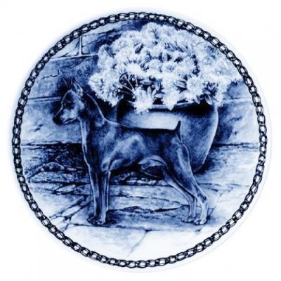 Dvärgpinscher prydnadstallrik Lekven 7323